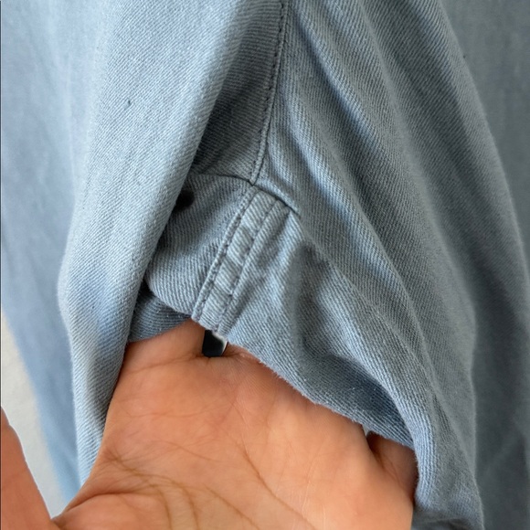 Outerknown Women’s Blue S.E.A Short sleeve Black button Utility Jumpsuit Small - Picture 5 of 13